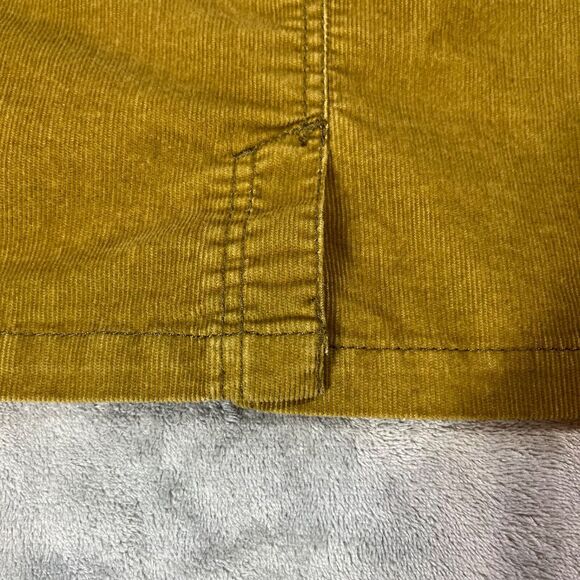 Athleta‎ Women's Mini Skirt Size 4 Mustard Yellow Corduroy5-Pocket Casual Cotton - Picture 5 of 13